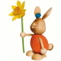 Kuhnert Dekofigur Stupsi Hase mit Blume