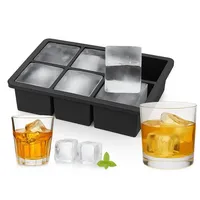 Relaxdays 10x Eiswürfelform Silikon 5 cm Schwarz