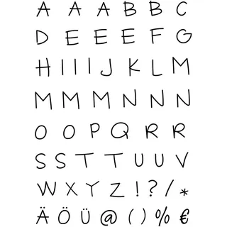 EFCO Stempel Clear Alphabet Großbuchstaben A7 55 St. transparent 11x8x2 cm