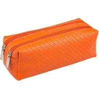 IDENA 22921 - Doppel-Faulenzer, mit zwei Fächern, orange, 1 Stück