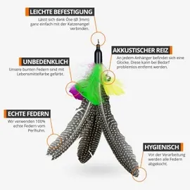 Schlitzohr Katzenangel Federanhänger 5x