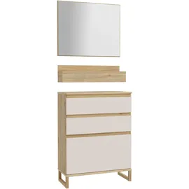 Forte Garderoben-Set 3 Stk. 75,4 x 34,1 x 200 beige