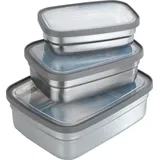 Wenko Lunchboxen Edelstahl silber 6-teilig