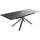DeLife Esstisch Edge 180-220x90cm Keramik Laminam®Nero Greco Anthrazit Kreuzgestell Rechteck Edelstahl ausziehbar - Grau