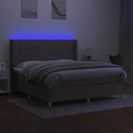 vidaXL Boxspringbett 180 x 200 cm Taupe
