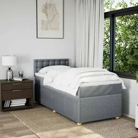 vidaXL Boxspringbett 100 x 200 cm Hellgrau