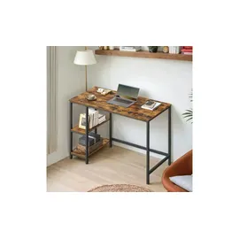 VASAGLE Schreibtisch braun rechteckig, 4-Fuß-Gestell schwarz 100,0 x 50,0 cm