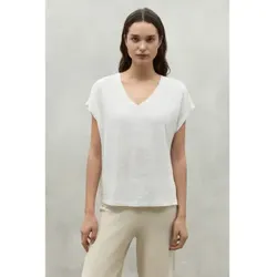 ECOALF für Damen. MCWGATSAREND0128S24-001 T-Shirt Arendal Wolle gebrochene Wolle (L), Weiß, Lässig, Leinen, Kurzarm