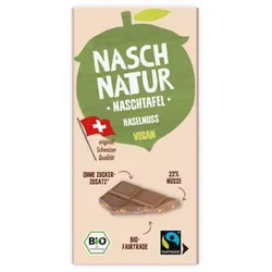 Nasch Natur Dattelschokolade Haselnuss vegan bio