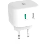 Nedis Netzladegerät - 45 W - GaN - Schnellladefunktion - 2.25 A / 3.0 A - Anzahl der Ausgänge: 2 - 2x USB-CTM | Automatische Spannungswahl