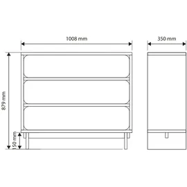 Selsey Kommode WUWU 101 cm grau