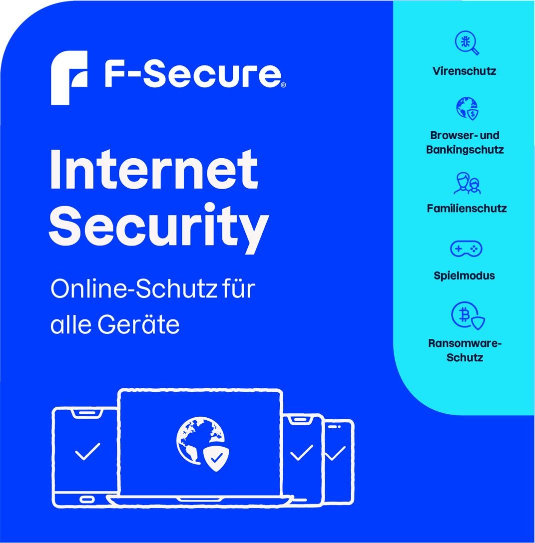 F-Secure Internet Security für alle Geräte (ehem. SAFE) 1 Jahr/3 Geräte Download für Android & iOS & Mac OS & Windows