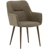 Livetastic Stuhl-Set, Braun, Dunkelgrau, Metall, Textil, Füllung: Schaumstoff, zylindrisch, 60x90x62 cm, Esszimmer, Stühle, Esszimmerstühle, Esszimmerstühle-Set