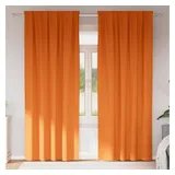 vidaXL Verdunkelungs-Vorhänge mit Ringen 2 pcs 4107511  Helles Orange