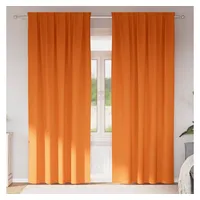 vidaXL Verdunkelungs-Vorhänge mit Ringen 2 pcs 4107511  Helles Orange