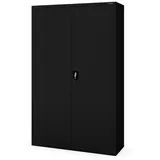 Jan Nowak Aktenschrank Metall Büroschrank abschließbar 115 cm JAN II 5 Böden Stahl (0,6 mm Wandmontage möglich PZH-zertifiziert 11 Farben) Aktenschrank Metall abschließbar 115 cm JAN II 5 Böden Stahl schwarz