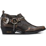 Infinity Leather Herrenstiefel Echtleder Cowboy Tanzen Schuhe Metalschnalle Krokodilmuster Punk Rck Still - 43 EU