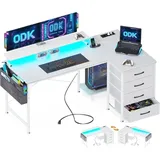 luxuskollektion Eckschreibtisch Weiß 140x80cm