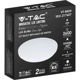 V-Tac VT-8424 1 LED Kuppel 350 mm weiß