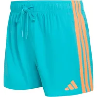 adidas 3-Streifen Badeshorts Lucid Cyan/Lucid Orange 3XL