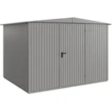 Hörmann Metall-Gerätehaus Berry Classic mit Satteldach Typ 3, 324 x 248 cm,graualuminium,8 m2