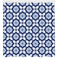 ABAKUHAUS Duschvorhang 175 x 180 cm blau