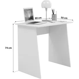VCM Schreibtisch Masola Mini weiß/Sonoma Eiche Nachbildung