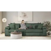 OTTO home Big-Sofa Cord 3-Sitzer Dunkelgrün
