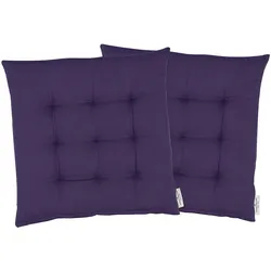 Sitzkissen TOM TAILOR HOME "Dove", lila (lila, unifarben), B:40cm L:40cm, Baumwolle, Dekokissen_Sitzkissen_Kissenhüllen, TOM TAILOR unifarbenes, abgestepptes Sitzkisssen DOVE, 2er Pack