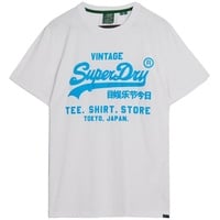 Superdry Herren T-Shirt - Weiß,Hellblau - L