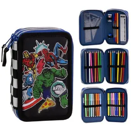 Cerdá The AVENGERS Federmäppchen Federmappe gefüllt – Schuletui & Stiftebox mit Zubehör für Kinder, (24-tlg)