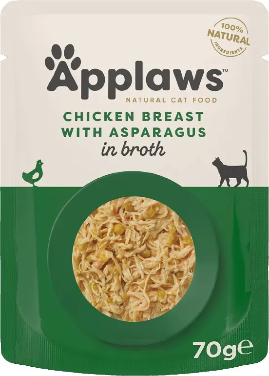 APPLAWS Cat Adult Pouch Huhn und Spargel in Brühe 70 g