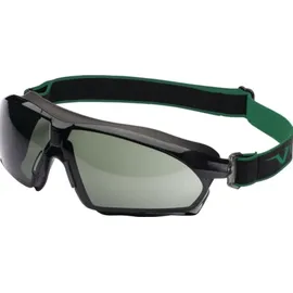 Univet Vollsichtschutzbrille 625 EN166,EN170,EN172 Rahmen dunkelgrau,Scheibe grün G15