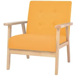 vidaXL Sessel Gelb Stoff