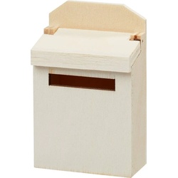 HobbyFun Dekofigur Miniatur Hänge-Briefkasten, 6,9 cm x 4,6 cm beige|braun