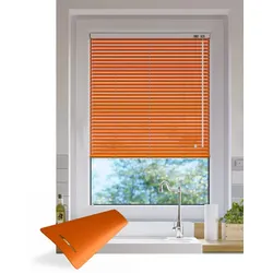 Alujalousie nach Maß, Orange 179, 60 x 100 cm, Jalousie individuell maßangefertigt
