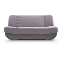 MOEBLO Schlafsofa Pafos, Sofa Kippsofa Klappsofa Clic-Clack, mit Schlaffunktion, mit Bettkasten grau