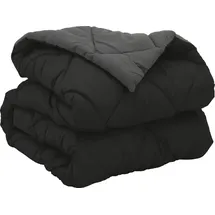 vidaXL Ganzjahresbettdecke Schwarz und Anthrazit 135 x 220 cm