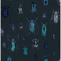 Superfresco Easy Vliestapete Bugs 10 m x 52 cm 0 g Blau 34193