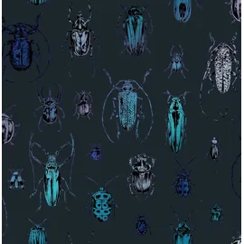 Superfresco Easy Vliestapete Bugs 10 m x 52 cm 0 g Blau 34193