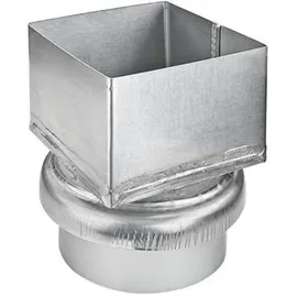 gromo Übergangsrohr Grömo Kastenrohr auf Standrohr, Zink, verschiedene Größen (Ausführung: Ø 100/100mm)