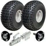 Parnells Atv Anhänger Kit Räder + Nabe - Kit + Anhängerkupplung, 310 Kg, Reifen Sind 22x11.00-8 4ply P323 Wanda Bosselé Reifen