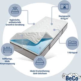 Beco Topper »Greenfirst Soft«, (1 St.), Topper in 90x200 cm und diversen Größen, Matratzentopper mit Gelschaum, weiß