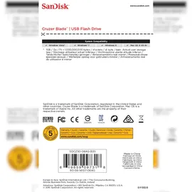 SanDisk Cruzer Blade 64 GB schwarz/rot USB 2.0
