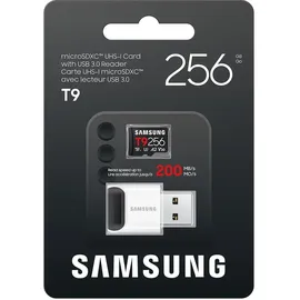 Samsung T9 (2026) Reader retail 256 GB microSDHC, microSDXC, U3, A2 schnell und robust