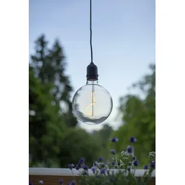StarTrading LED Leuchtkugel Hängeleuchte Glaskugel 12,5 cm für Garten Terrasse transparent