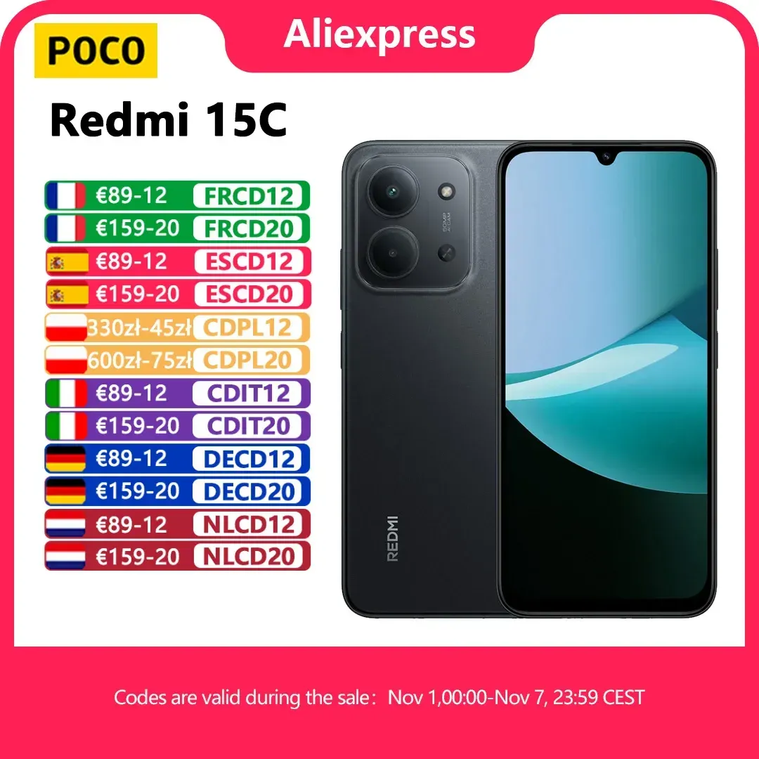 Xiaomi Redmi 15C Global Version Smartphone 50MP Hauptkamera 120Hz 6,9