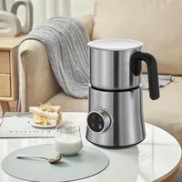 Milchaufschäumer, 900ml 4+1 Edelstahl Milchaufschäumer Elektrisch für Milchschaum, Abnehmbarer Milchwärmer