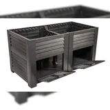 Pflanzen Kölle Hochbeet klassisch mit Staufächern 150 x 76 x 78 cm anthrazit