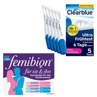 Clearblue Schwangerschaftstest frühe Erkennung + Femibion für Sie & Ihn 1 St Kombipackung